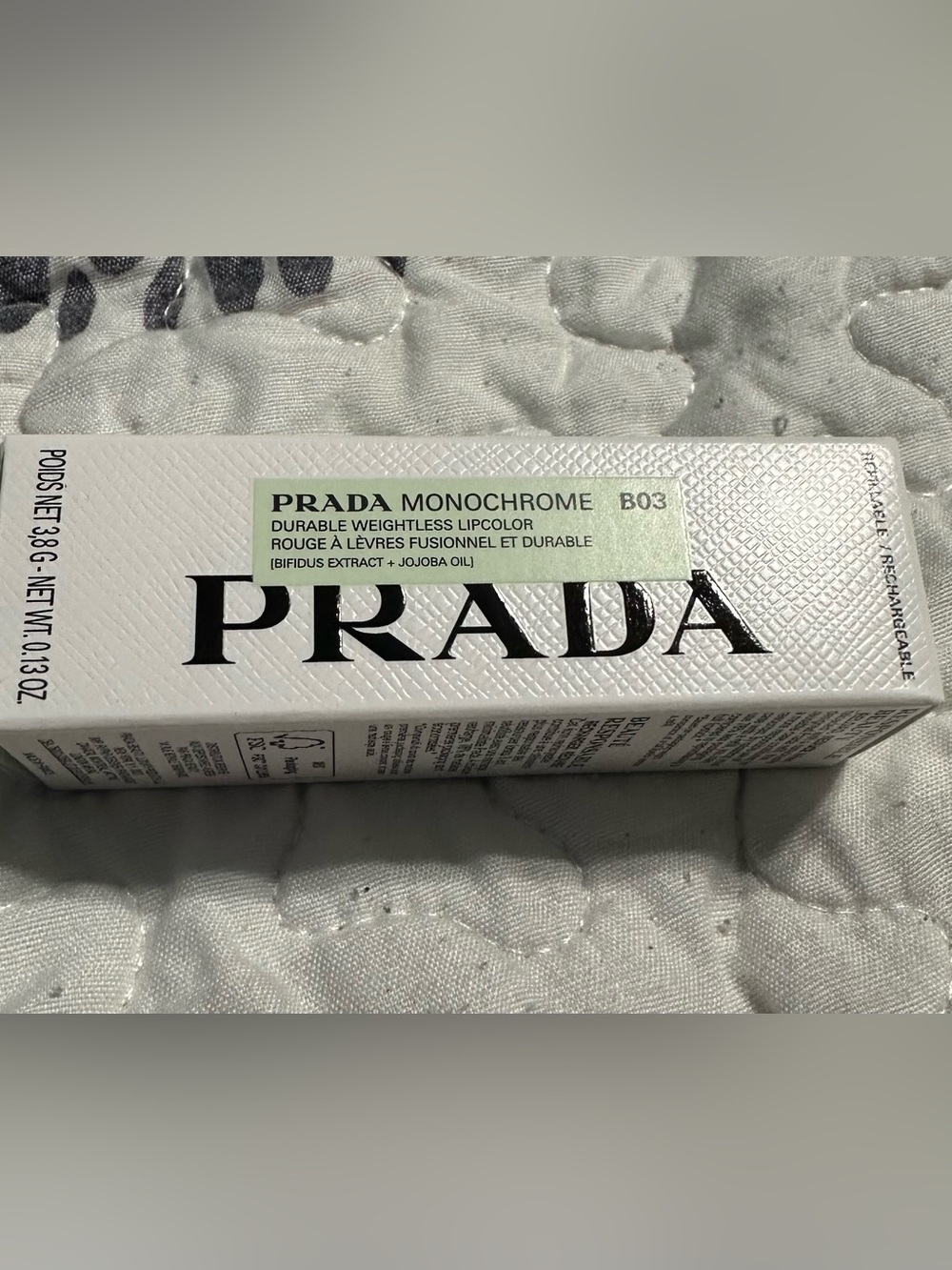 New Prada Monochrome Durable Weightless Lipcolor B03 - hyper matte mahogany